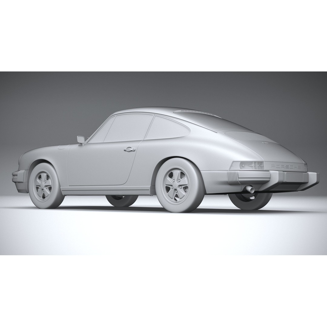 Porsche 911 930 1974 3D Model – High Poly Antique Car, FBX, OBJ - View 23