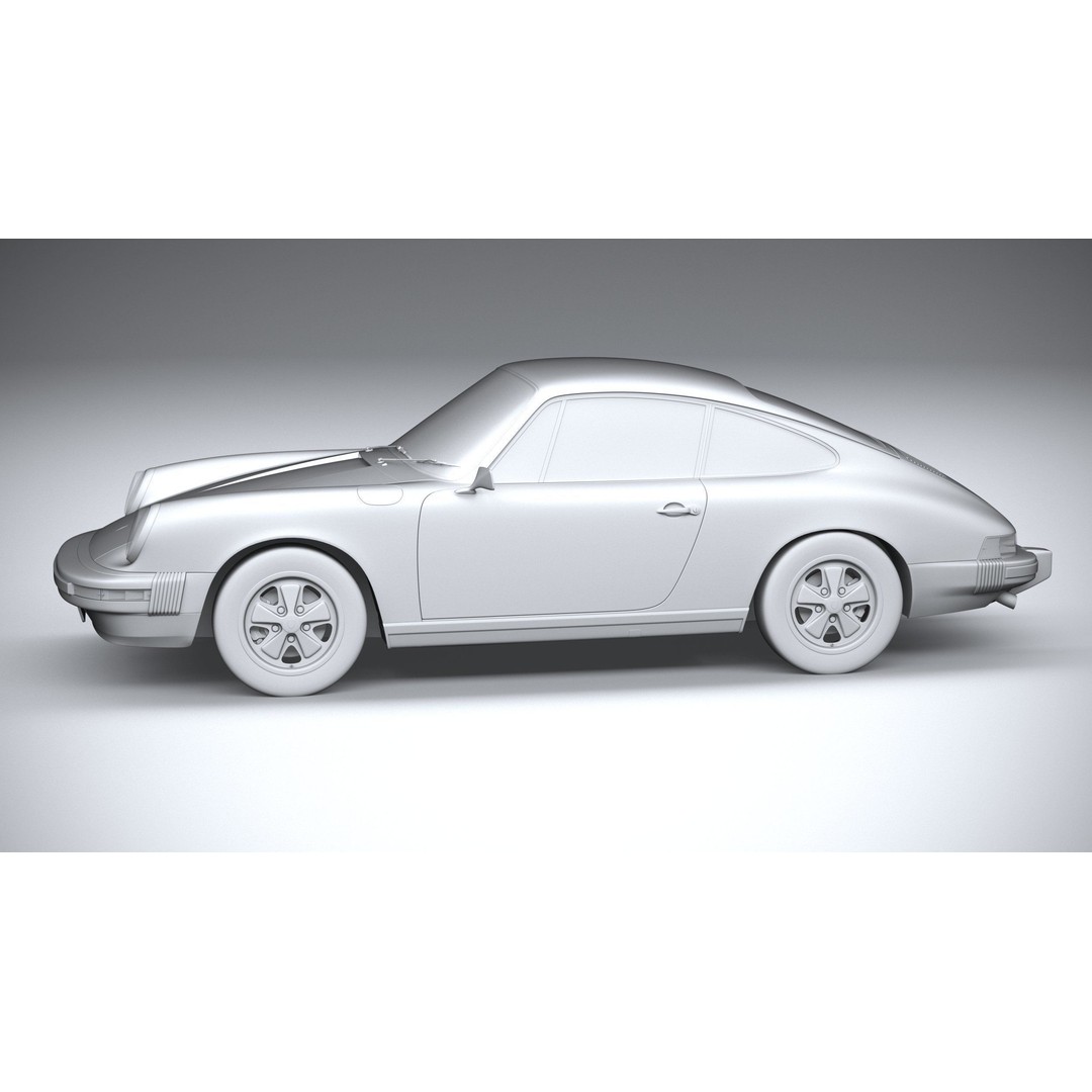 Porsche 911 930 1974 3D Model – High Poly Antique Car, FBX, OBJ - View 24