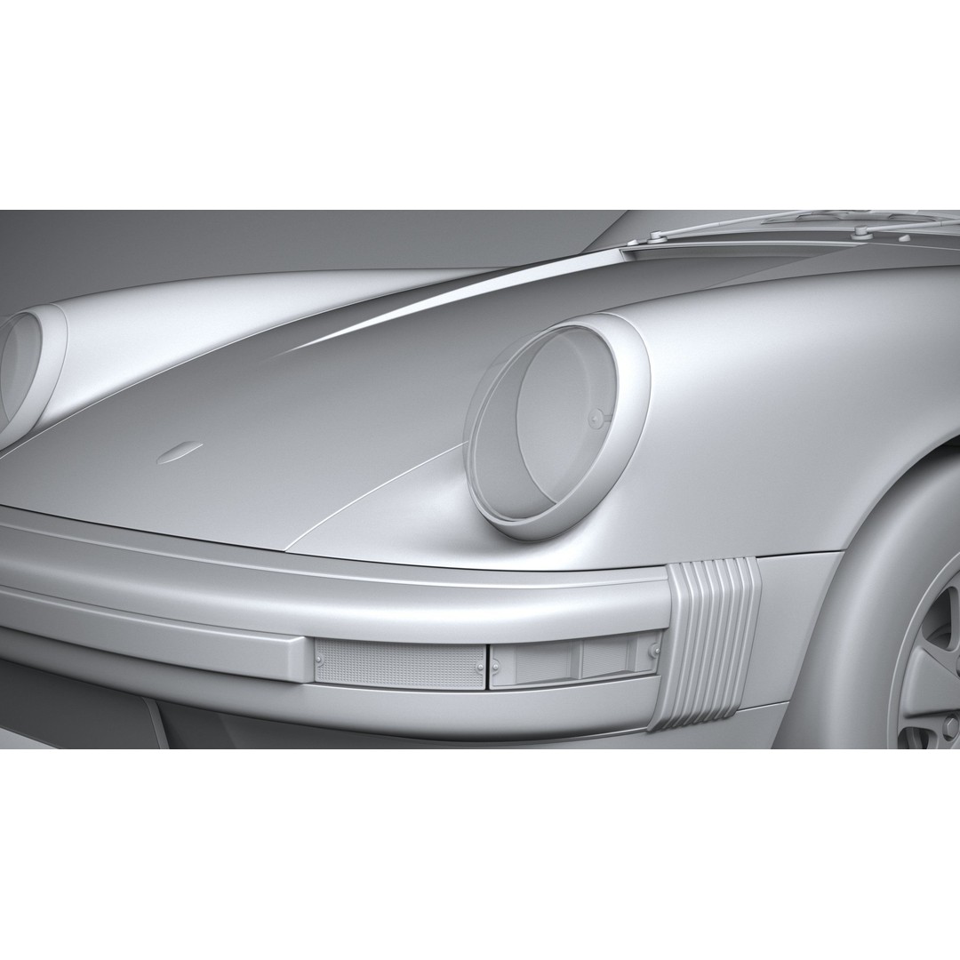 Porsche 911 930 1974 3D Model – High Poly Antique Car, FBX, OBJ - View 25