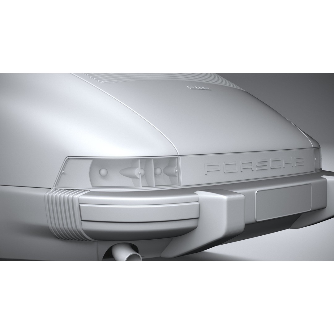Porsche 911 930 1974 3D Model – High Poly Antique Car, FBX, OBJ - View 26