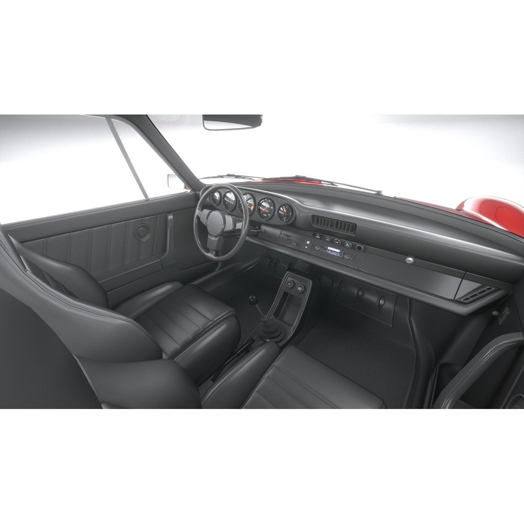 Porsche 911 930 1974 3D Model – High Poly Antique Car, FBX, OBJ - View 28