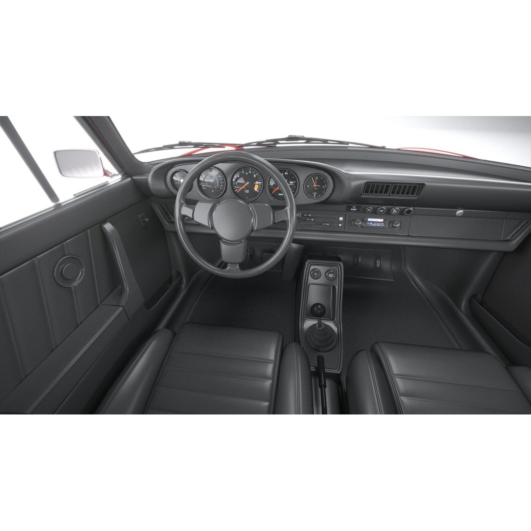 Porsche 911 930 1974 3D Model – High Poly Antique Car, FBX, OBJ - View 29