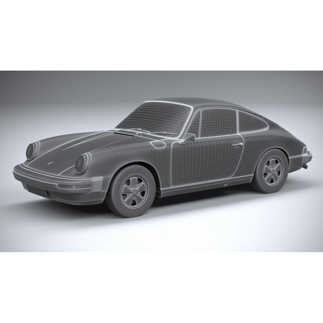 Porsche 911 930 1974 3D Model – High Poly Antique Car, FBX, OBJ - View 31