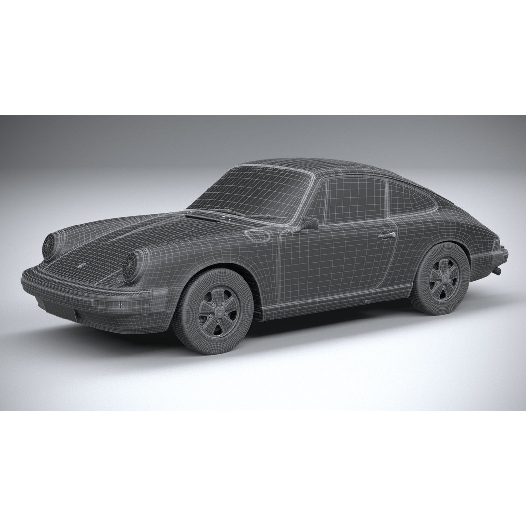 Porsche 911 930 1974 3D Model – High Poly Antique Car, FBX, OBJ - View 33