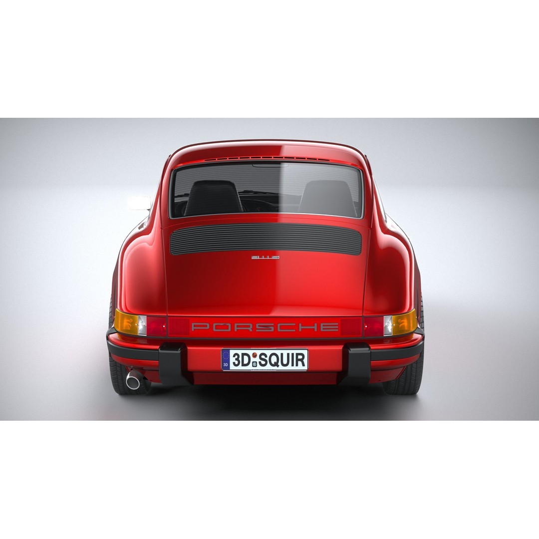 Porsche 911 930 1974 3D Model – High Poly Antique Car, FBX, OBJ - View 6