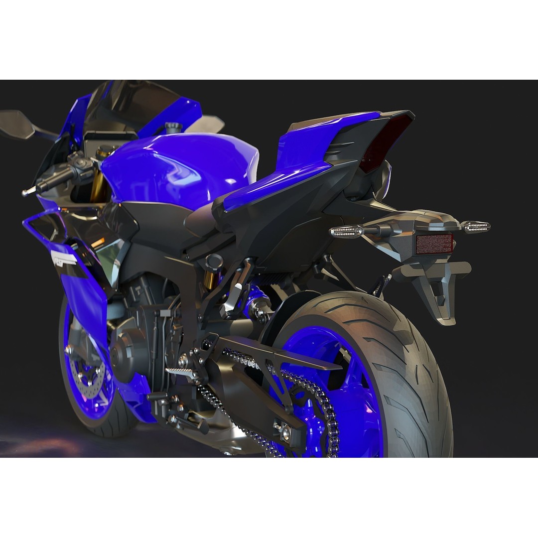 Yamaha R9 2025 3D Model – Realistic Motorcycle Base Mesh, Blender