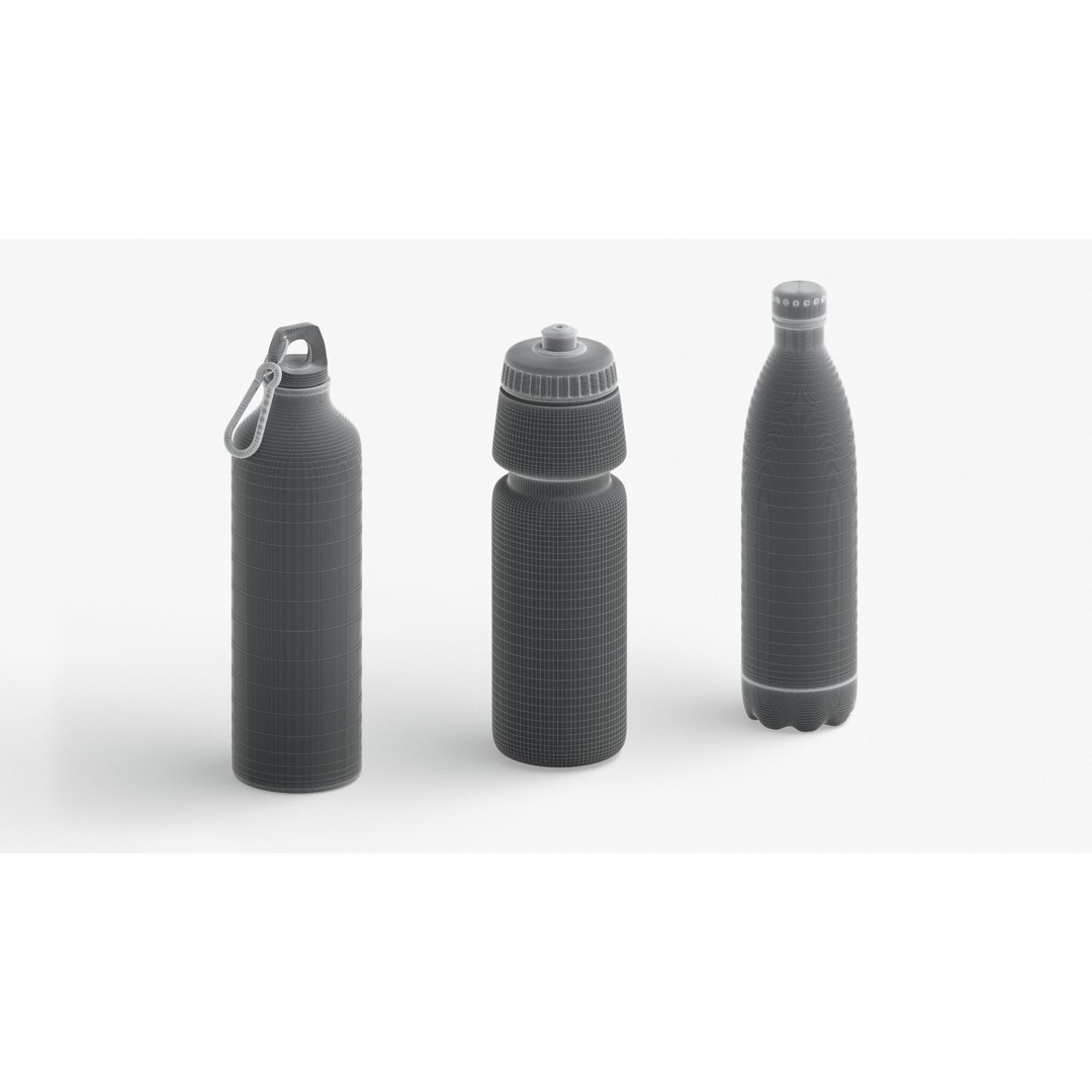Water Sport Bottle 3D Model – Low Poly PBR Game Asset, FBX, OBJ