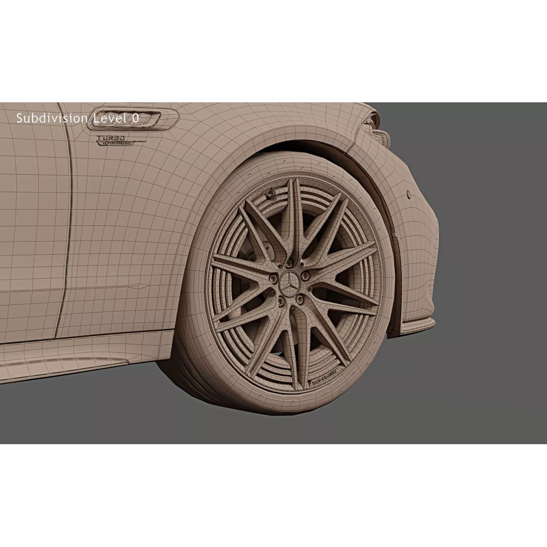 2023 Mercedes-Benz C63 S AMG E Performance F1 Edition 3D Model – High Poly Game Asset, FBX, OBJ - View 31
