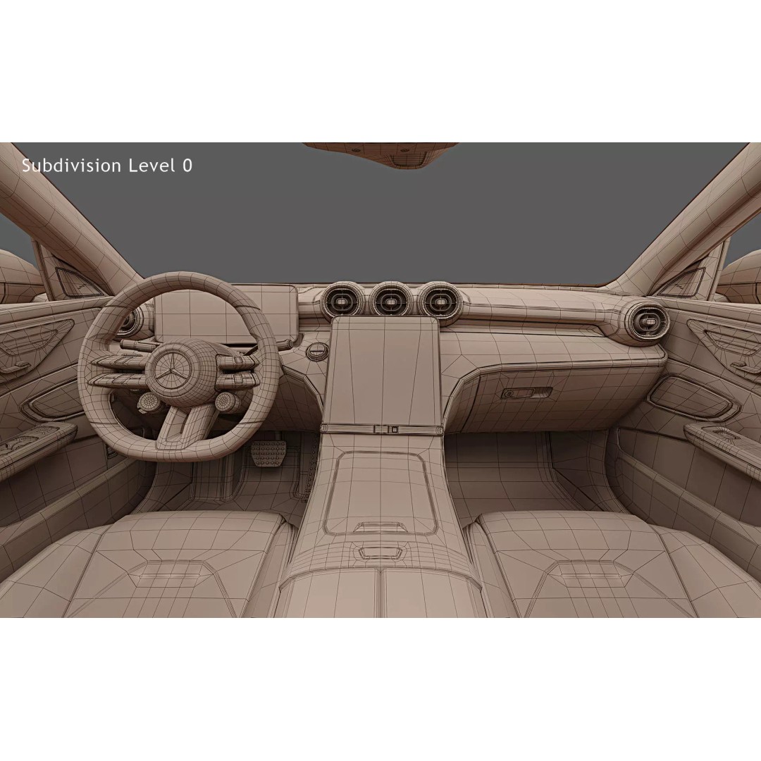 2023 Mercedes-Benz C63 S AMG E Performance F1 Edition 3D Model – High Poly Game Asset, FBX, OBJ - View 32