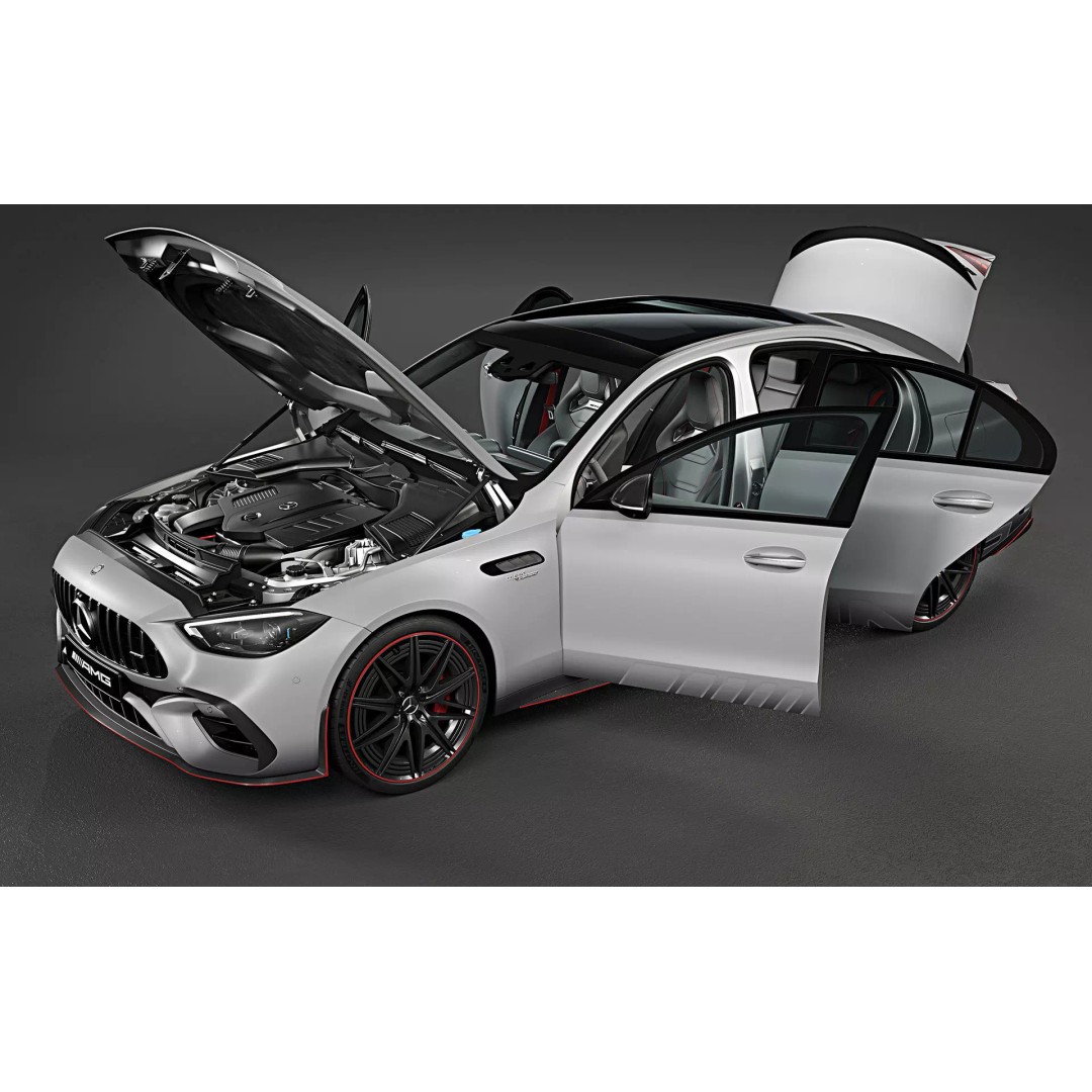 2023 Mercedes-Benz C63 S AMG E Performance F1 Edition 3D Model – High Poly Game Asset, FBX, OBJ - View 4