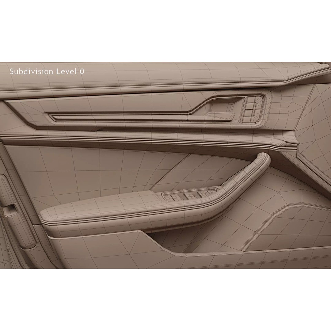 2024 Porsche Panamera 4 3D Model – High Poly Game-Ready Asset, FBX, OBJ - View 33