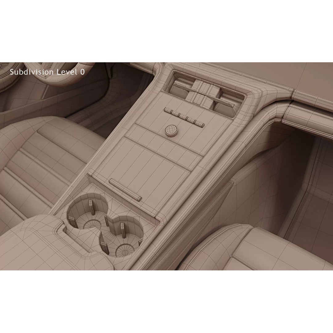2024 Porsche Panamera 4 3D Model – High Poly Game-Ready Asset, FBX, OBJ - View 34
