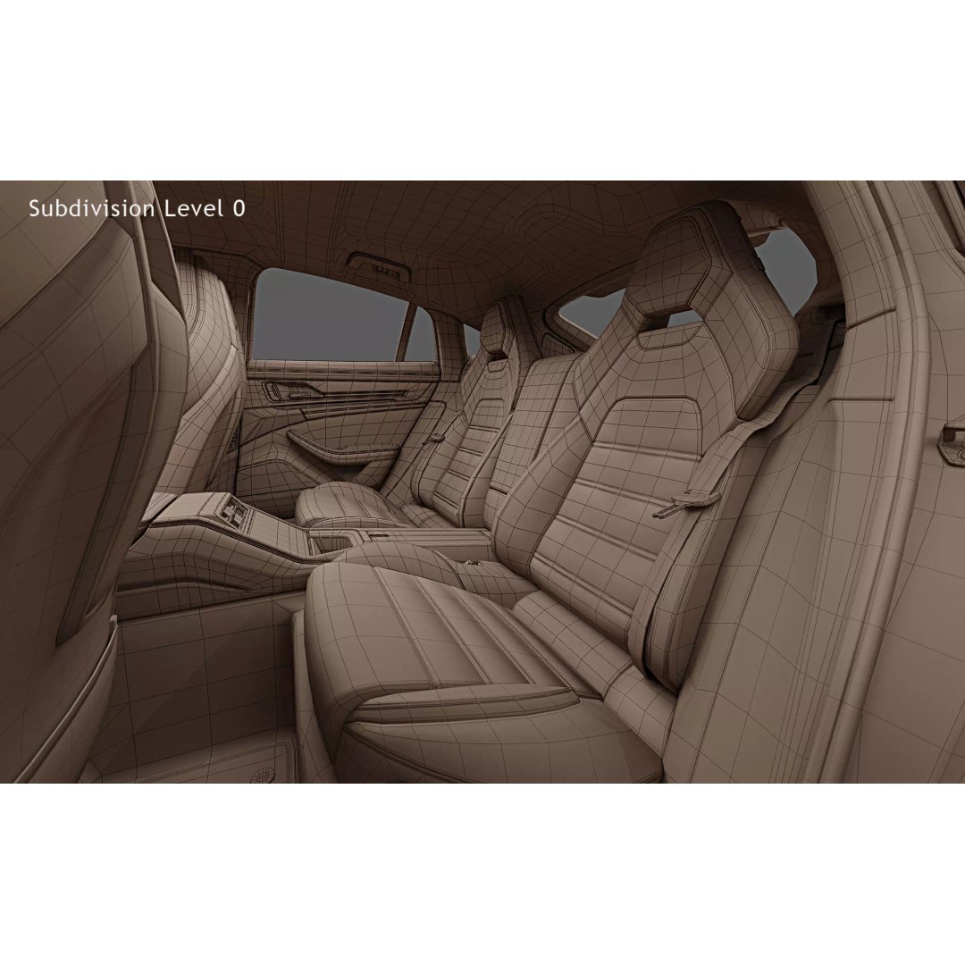 2024 Porsche Panamera 4 3D Model – High Poly Game-Ready Asset, FBX, OBJ - View 36