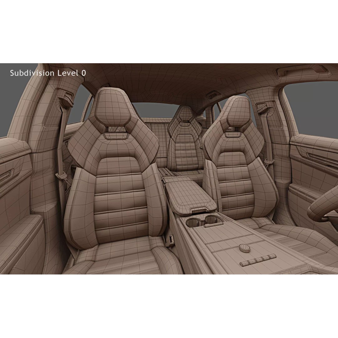 2024 Porsche Panamera 4 3D Model – High Poly Game-Ready Asset, FBX, OBJ - View 38