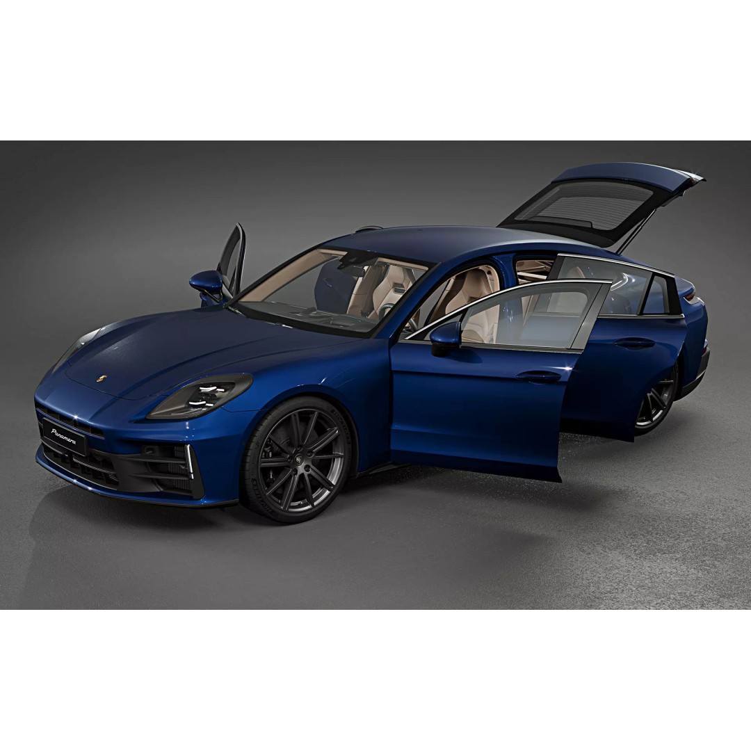 2024 Porsche Panamera 4 3D Model – High Poly Game-Ready Asset, FBX, OBJ - View 4