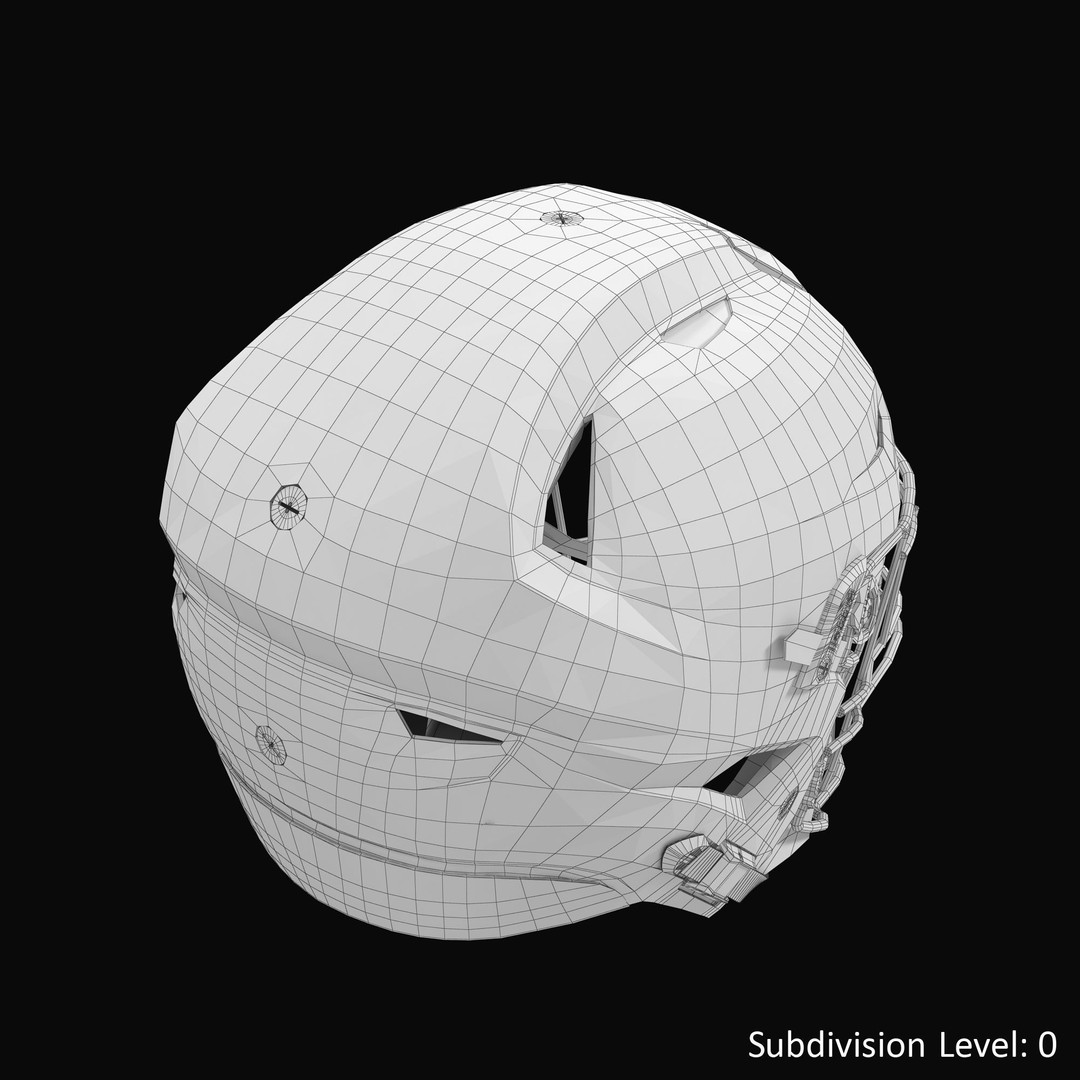 Riddel Speedflex Helmet 3D Model – Low Poly Game Asset, PBR Textures - View 12