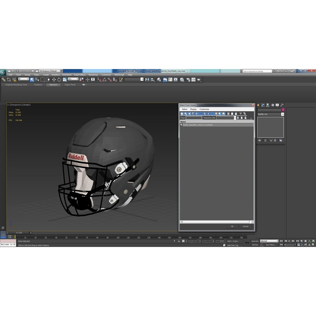 Riddel Speedflex Helmet 3D Model – Low Poly Game Asset, PBR Textures - View 30