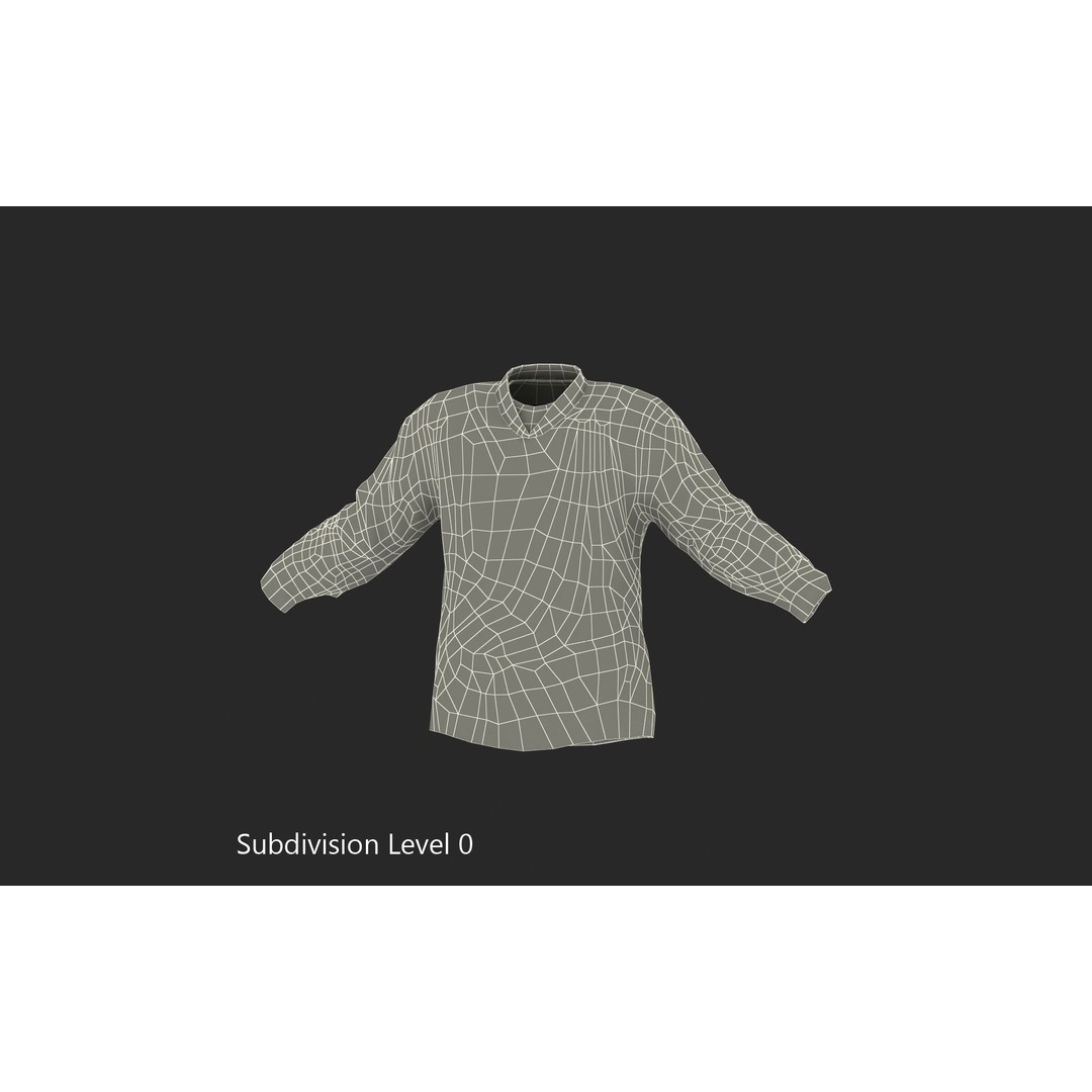 Detroit Red Wings Hockey Jersey 3D Model – High Quality PBR Textured Asset - View 12