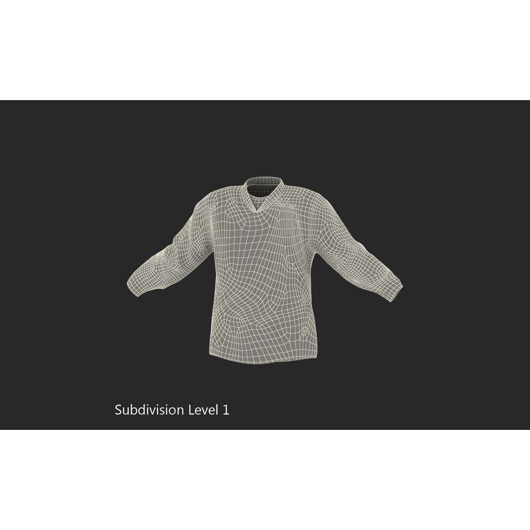 Detroit Red Wings Hockey Jersey 3D Model – High Quality PBR Textured Asset - View 13
