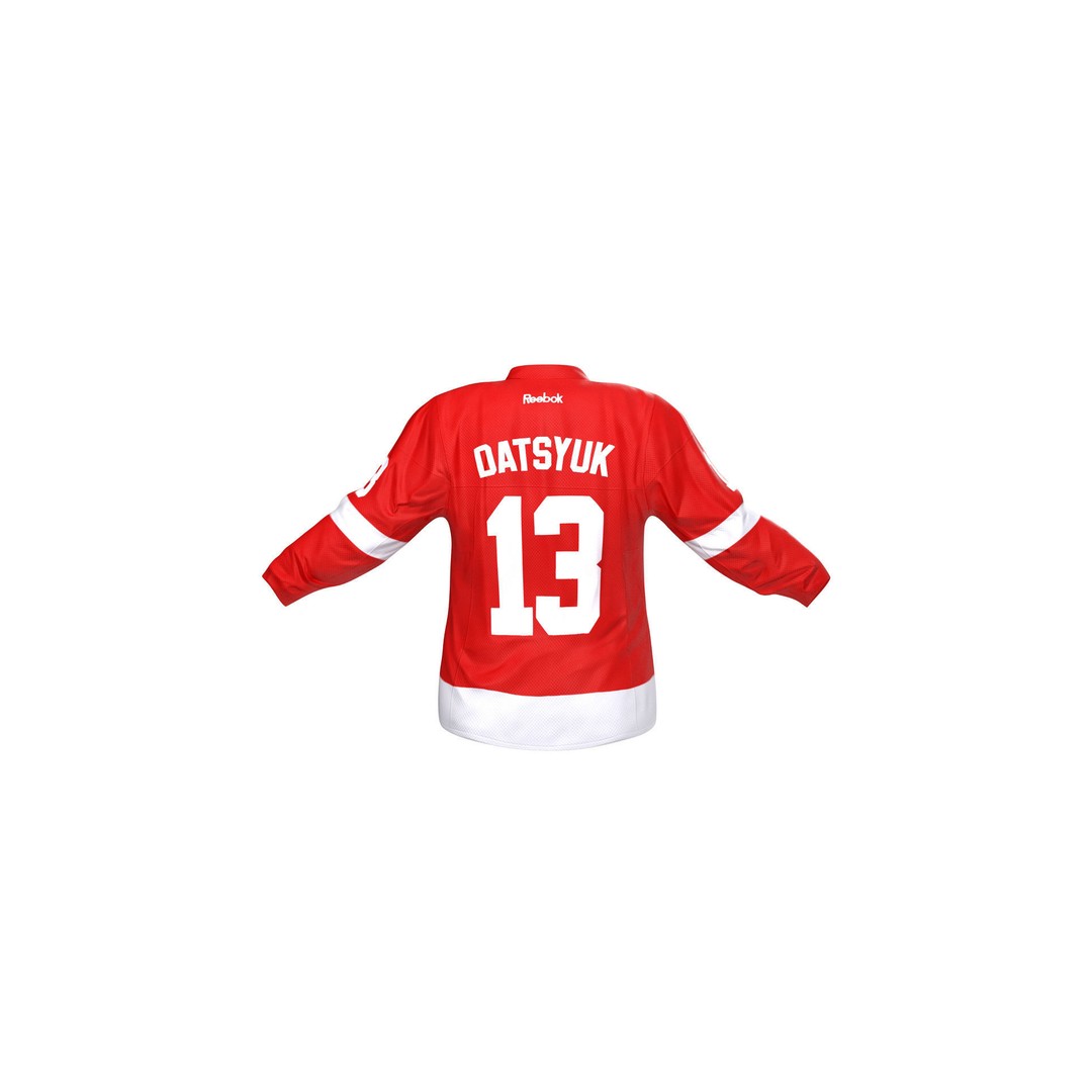 Detroit Red Wings Hockey Jersey 3D Model – High Quality PBR Textured Asset - View 3