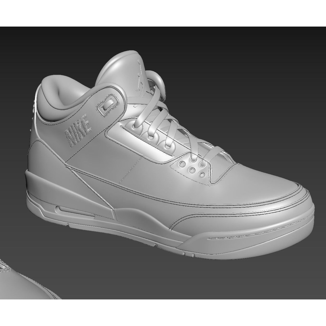 Nike Air Jordan 3 3D Model – Photorealistic Game Asset, FBX, OBJ - View 12