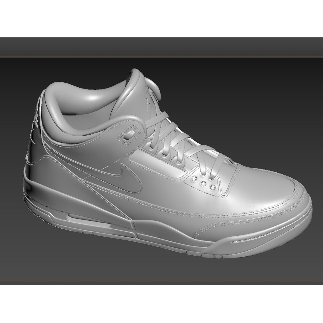 Nike Air Jordan 3 3D Model – Photorealistic Game Asset, FBX, OBJ - View 13