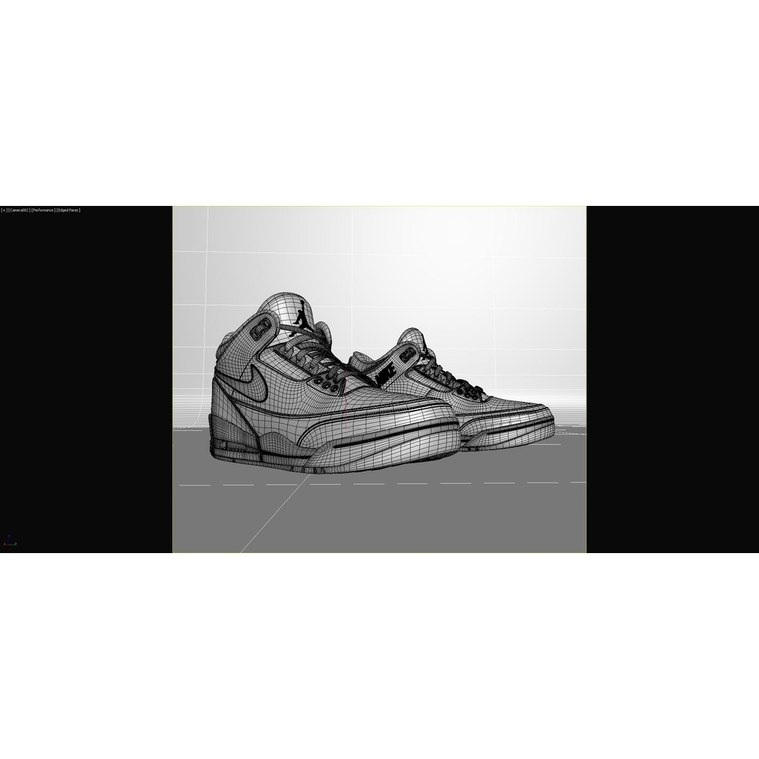 Nike Air Jordan 3 3D Model – Photorealistic Game Asset, FBX, OBJ - View 15