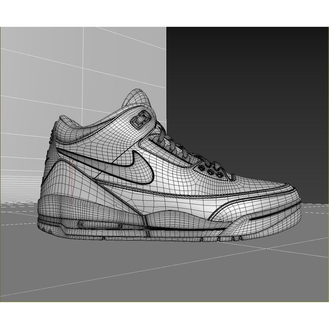 Nike Air Jordan 3 3D Model – Photorealistic Game Asset, FBX, OBJ - View 16