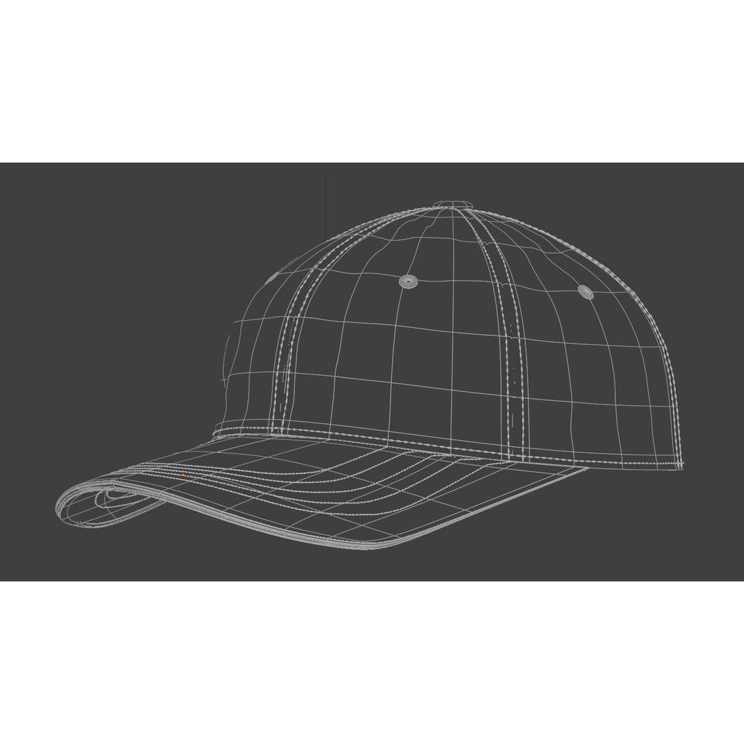 Baseball Cap 3D Model – High Quality Textured Game Asset, FBX, OBJ - View 16