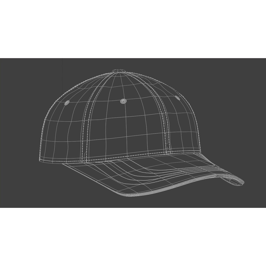 Baseball Cap 3D Model – High Quality Textured Game Asset, FBX, OBJ - View 17