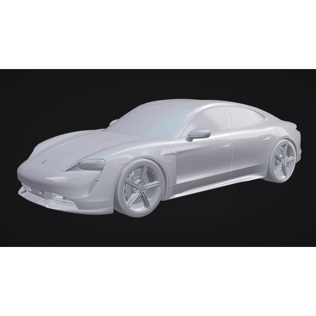 Porsche Taycan 2020 3D Model – High Poly Rigged Asset for Blender - View 10