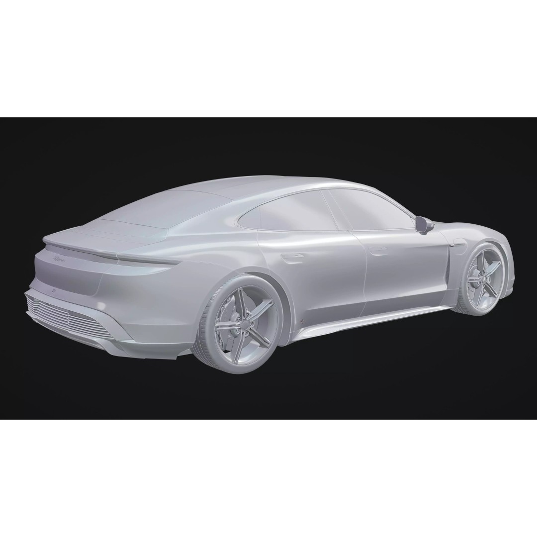 Porsche Taycan 2020 3D Model – High Poly Rigged Asset for Blender - View 11