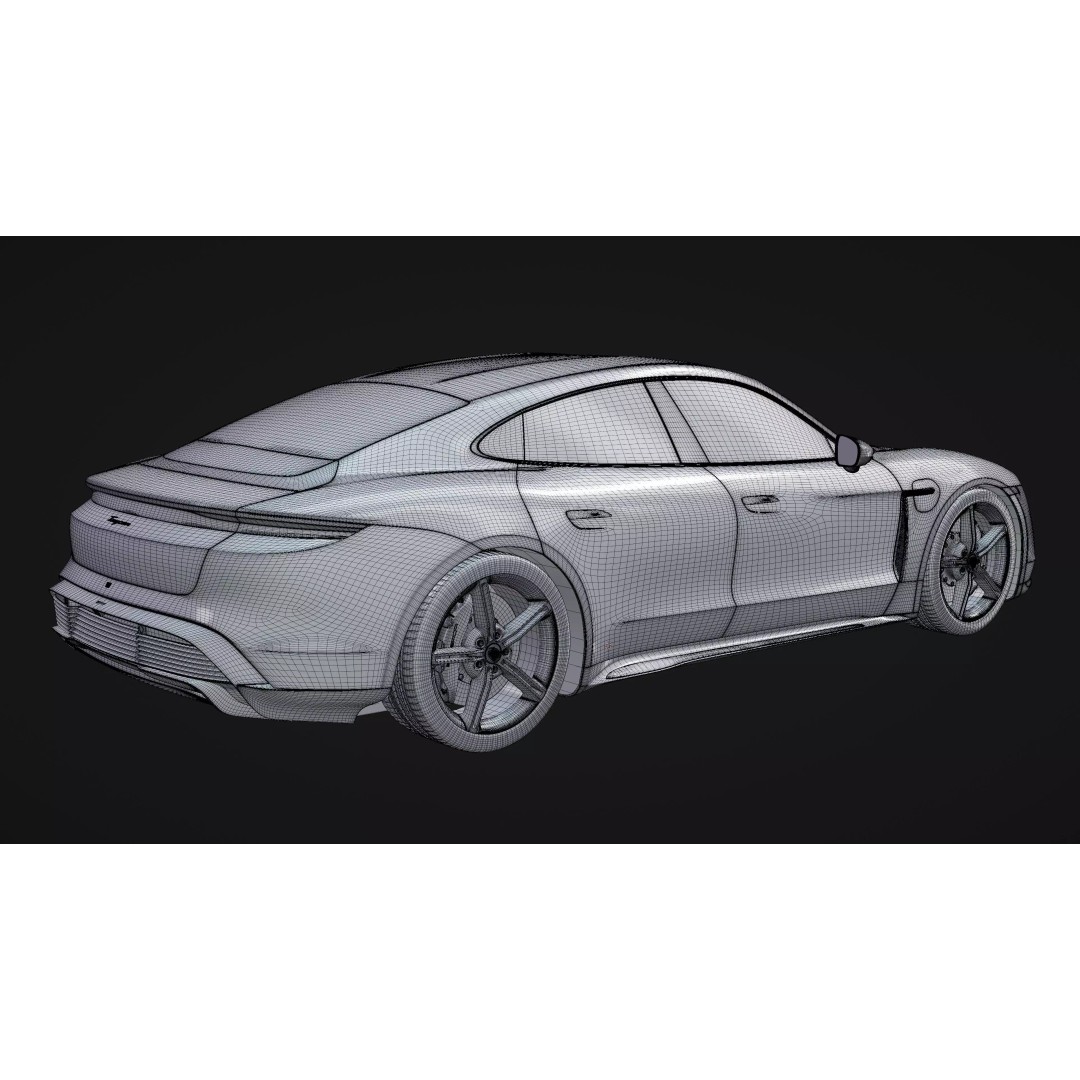 Porsche Taycan 2020 3D Model – High Poly Rigged Asset for Blender - View 14