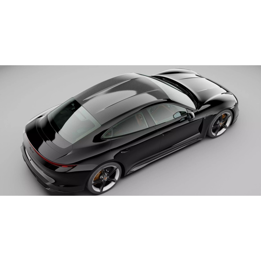 Porsche Taycan 2020 3D Model – High Poly Rigged Asset for Blender - View 3