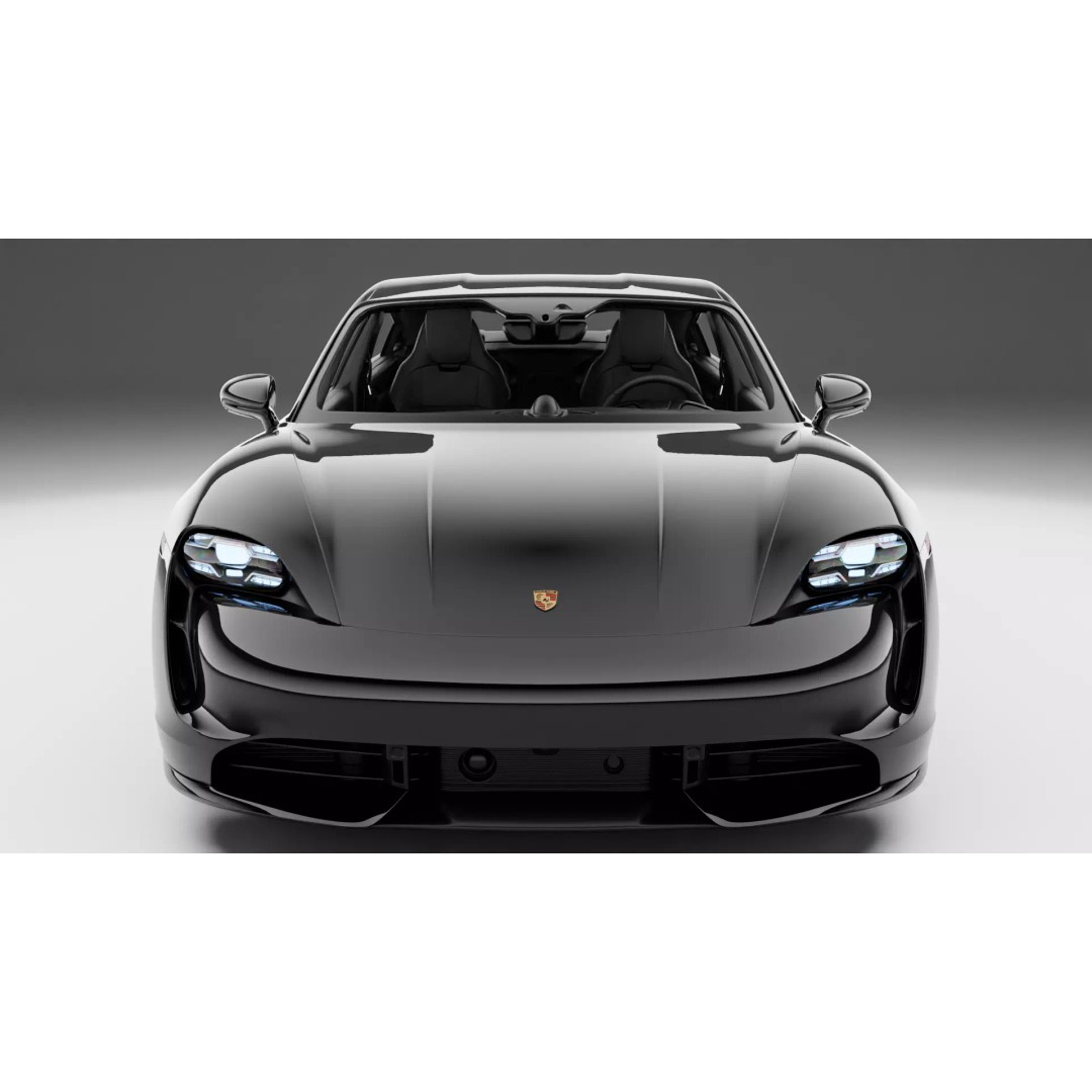 Porsche Taycan 2020 3D Model – High Poly Rigged Asset for Blender - View 6