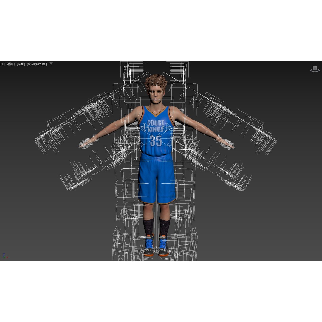 Basketball Players 3D Model – Low Poly Rigged Character, FBX, OBJ