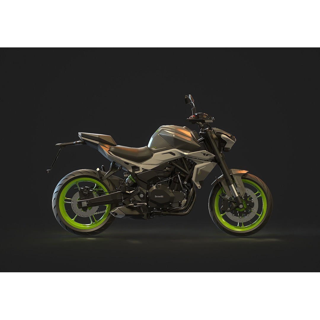 Benelli Tornado Naked Twin 500 3D Model – Realistic Motorcycle Base Mesh - View 5