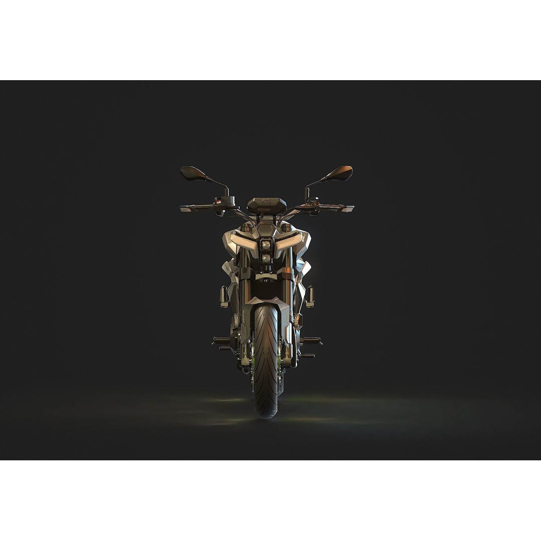 Benelli Tornado Naked Twin 500 3D Model – Realistic Motorcycle Base Mesh - View 6