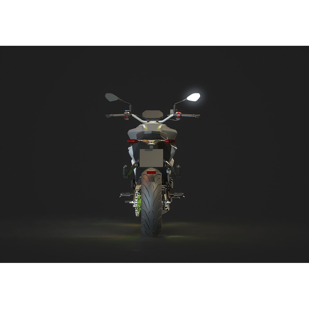 Benelli Tornado Naked Twin 500 3D Model – Realistic Motorcycle Base Mesh - View 7