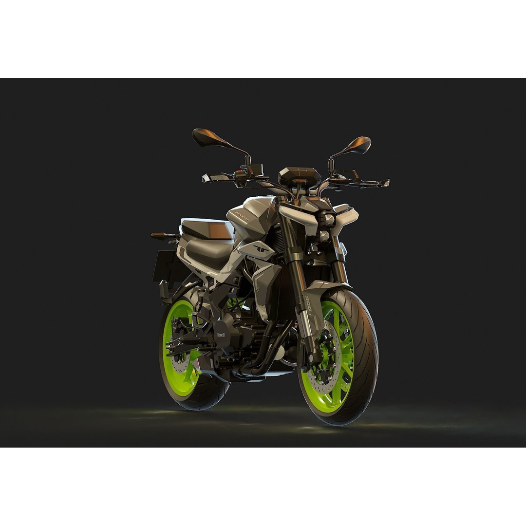 Benelli Tornado Naked Twin 500 3D Model – Realistic Motorcycle Base Mesh - View 8