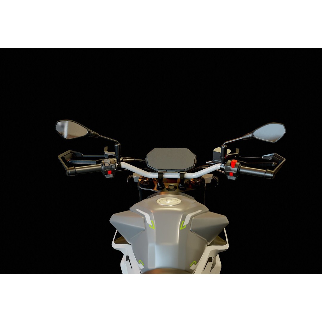 Benelli Tornado Naked Twin 500 3D Model – Realistic Motorcycle Base Mesh - View 9
