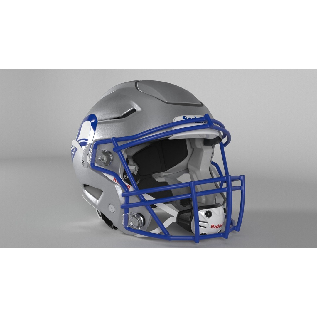Seattle Seahawks Helmet 3D Model – PBR Game-Ready Asset, FBX, Blender - View 3