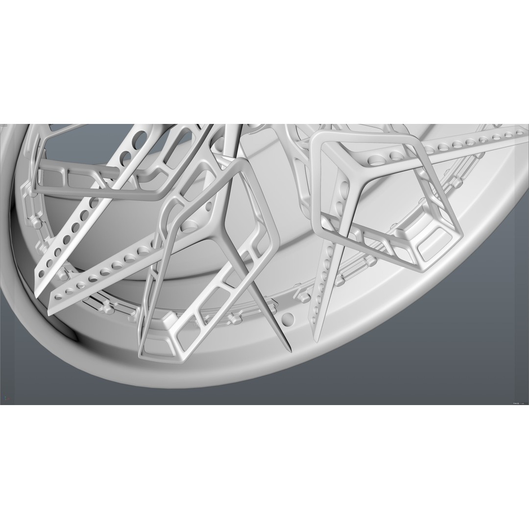 HRE 3D Model – Low Poly Vehicle Part with PBR Textures, FBX - View 21