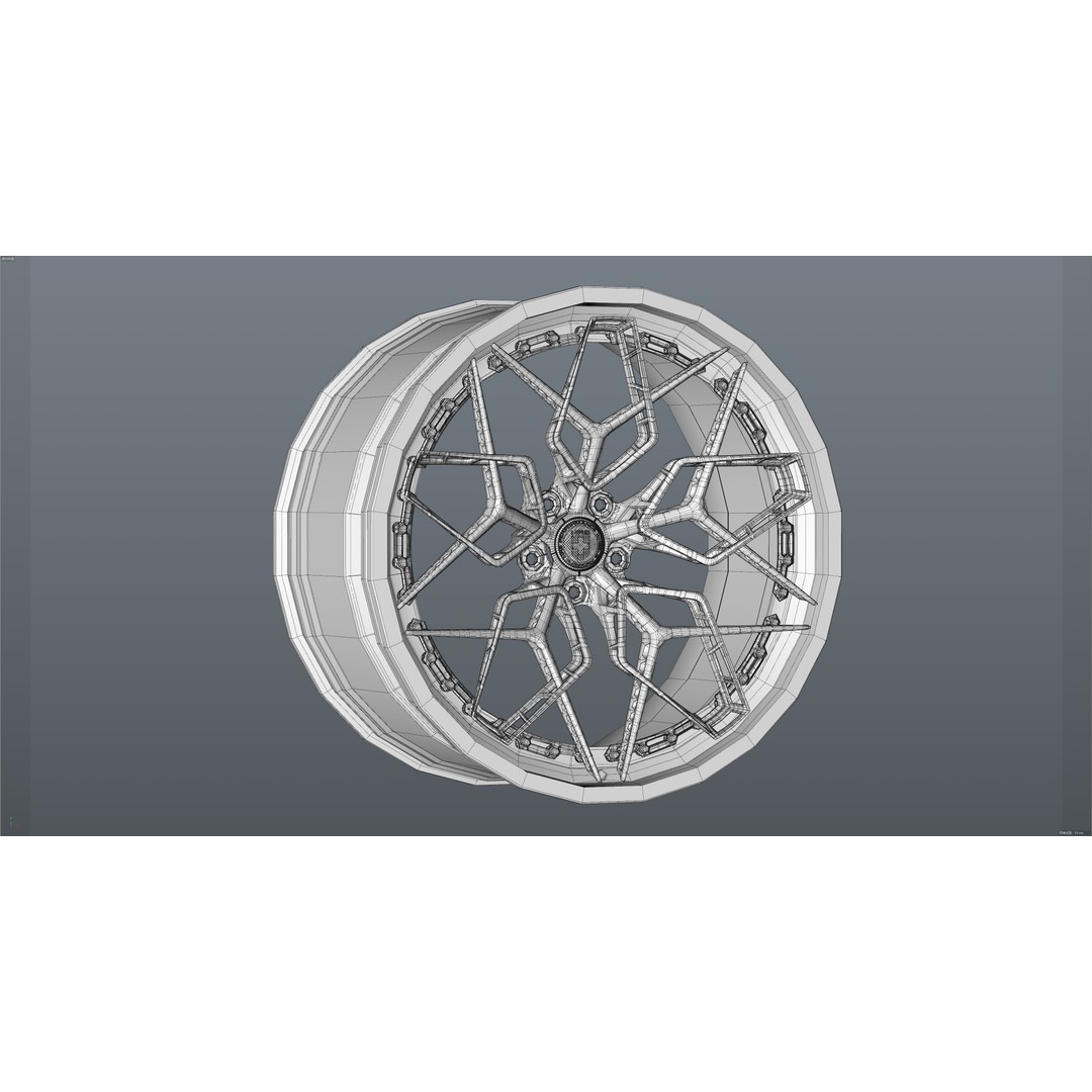 HRE 3D Model – Low Poly Vehicle Part with PBR Textures, FBX - View 26