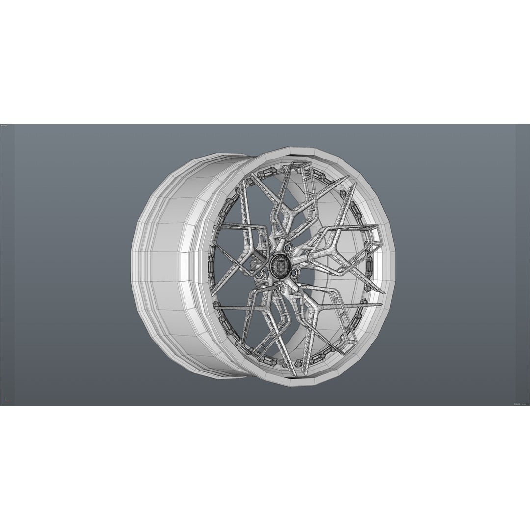 HRE 3D Model – Low Poly Vehicle Part with PBR Textures, FBX - View 28