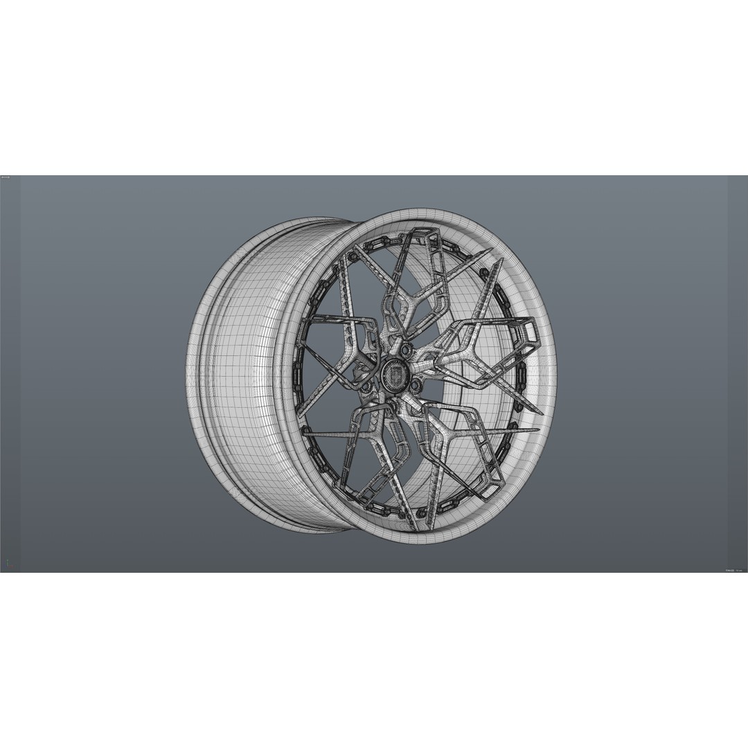 HRE 3D Model – Low Poly Vehicle Part with PBR Textures, FBX - View 29