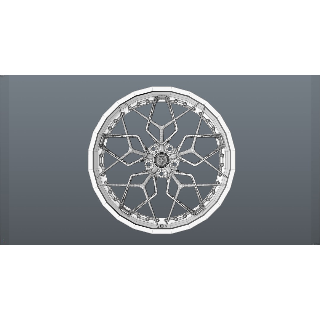 HRE 3D Model – Low Poly Vehicle Part with PBR Textures, FBX - View 30