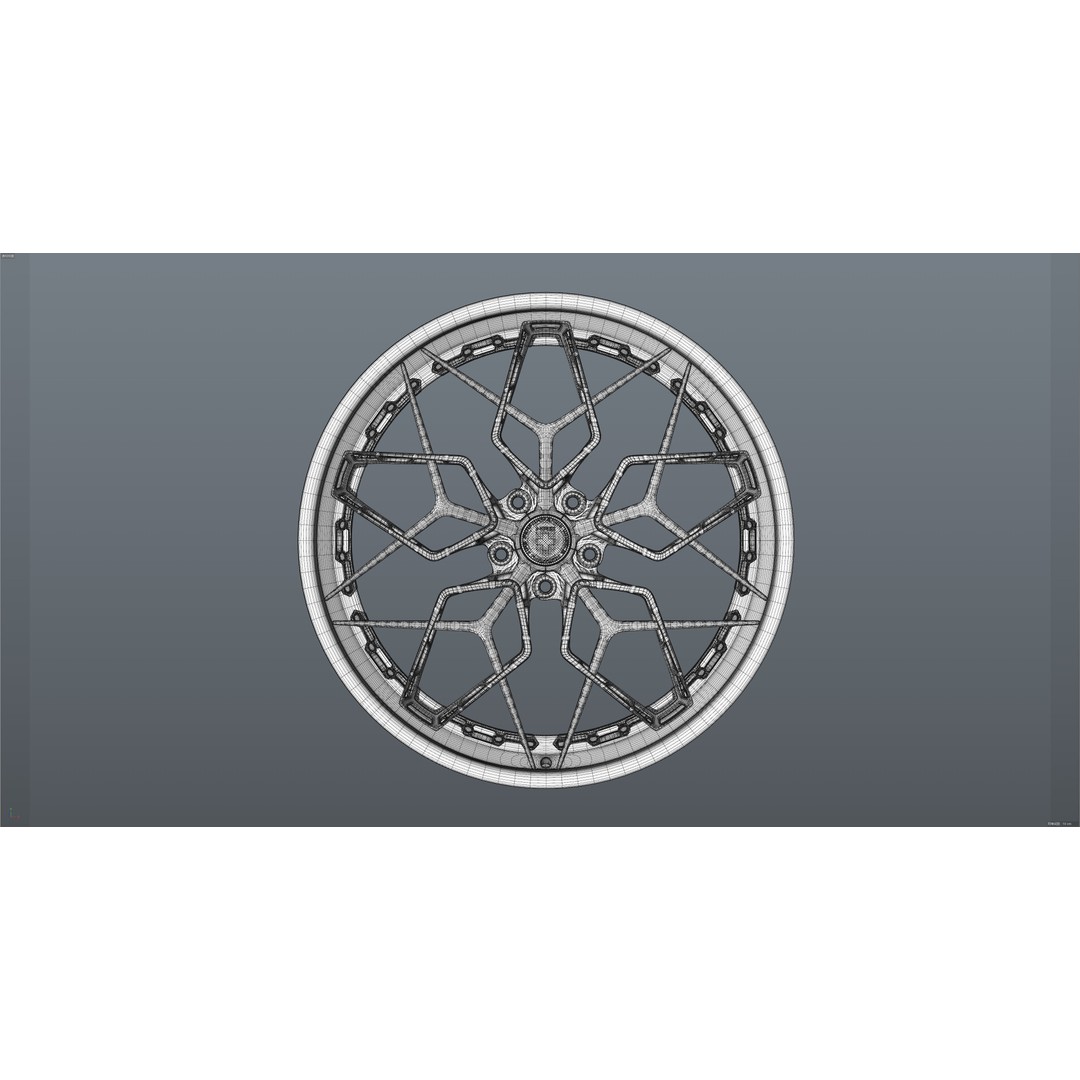 HRE 3D Model – Low Poly Vehicle Part with PBR Textures, FBX - View 31