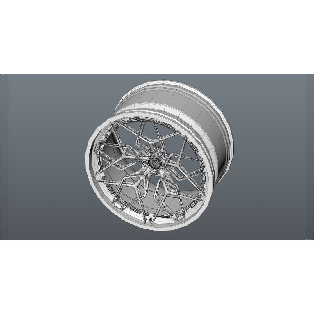 HRE 3D Model – Low Poly Vehicle Part with PBR Textures, FBX - View 32