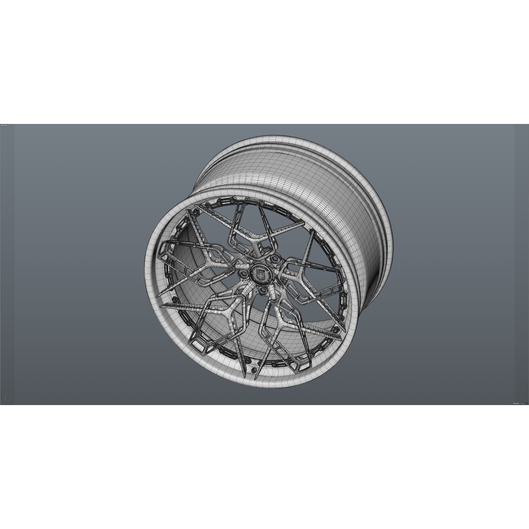 HRE 3D Model – Low Poly Vehicle Part with PBR Textures, FBX - View 33